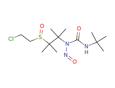 Molecular Structure of 102505-60-2 (Urea,
N-[2-[(2-chloroethyl)sulfinyl]-1,1,2-trimethylpropyl]-N'-(1,1-dimethylethyl)-
N-nitroso-)