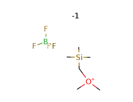 Molecular Structure of 89909-24-0 (Dimethyl((trimethylsilyl)methyl)oxonium Tetrafluoroborate)