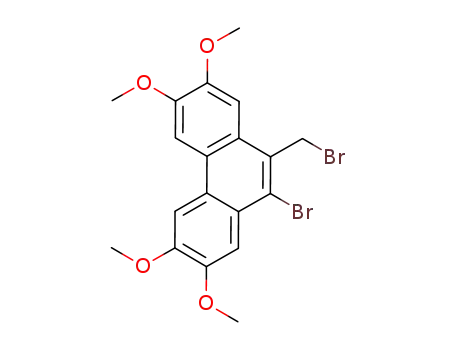 Molecular Structure of 1215841-59-0 (9-bromo-10-(bromomethyl)-2,3,6,7-tetramethoxyphenanthrene)