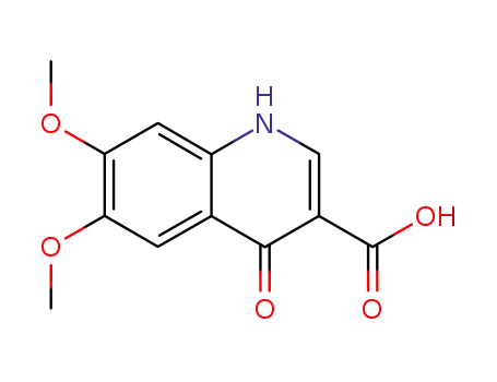 Molecular Structure of 53977-29-0 (6,7-DIMETHOXY-4-OXO-1,4-DIHYDRO-QUINOLINE-3-CARBOXYLIC ACID)