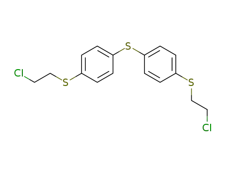 1-(2-Chloroethylsulfanyl)-4-[4-(2-chloroethylsulfanyl)phenyl]sulfanylbenzene