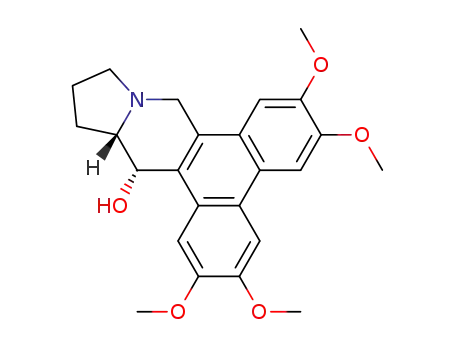 Molecular Structure of 87302-58-7 ((14S)-14-hydroxy-2,3,6,7-tetramethoxyphenanthro<9,10-b>indolizidine)