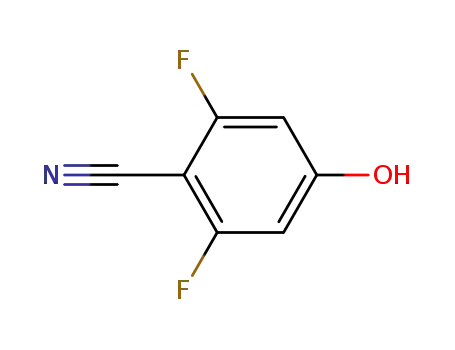 Molecular Structure of 123843-57-2 (2,6-Difluoro-4-hydroxybenzonitrile)