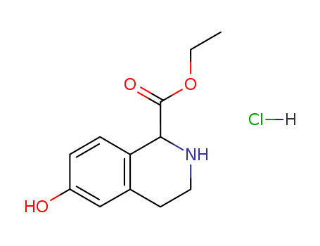 1-Isoquinolinecarboxylicacid, 1,2,3,4-tetrahydro-6-hydroxy-, ethyl ester, hydrochloride (1:1) cas  128073-50-7