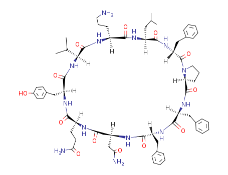 Cyclo(L-asparaginyl-L-glutaminyl-L-tyrosyl-L-valyl-L-ornithyl-L-leucyl-D-phenylalanyl-L-prolyl-L-phenylalanyl-D-phenylalanyl)