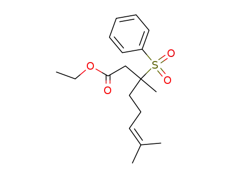 3-Benzenesulfonyl-3,7-dimethyl-oct-6-enoic acid ethyl ester