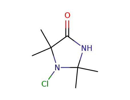 Molecular Structure of 38951-85-8 (1-CHLORO-2,2,5,5-TETRAMETHYL-4-IMIDAZOLIDINONE			)