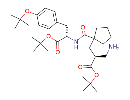 tert-butyl (S,S)-N-{1-[3-amino-2-(tert-butoxycarbonyl)-propyl]-1-cyclopentylcarbonyl}-O<sub>4</sub>-tert-butyltyrosinate