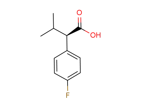 Molecular Structure of 110311-45-0 ((S)-2-(4-FLUOROPHENYL) 3-METHYLBUTYRIC ACID)