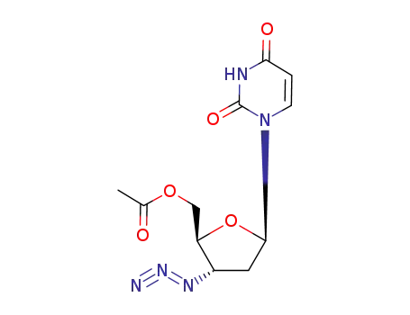Molecular Structure of 84472-87-7 (1-(5-O-acetyl-2,3-dideoxy-3-triaza-1,2-dien-2-ium-1-ylpentofuranosyl)pyrimidine-2,4(1H,3H)-dione)