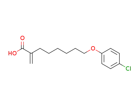 Molecular Structure of 124083-17-6 (8-(4-CHLOROPHENOXY)-2-METHYLEN-OCTANOIC ACID)