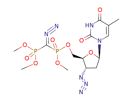 Thymidine, 3'-azido-3'-deoxy-, 5'-[methyl
[diazo(dimethoxyphosphinyl)methyl]phosphonate]