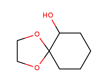 Molecular Structure of 78881-14-8 (1,4-Dioxaspiro[4.5]decan-6-ol)