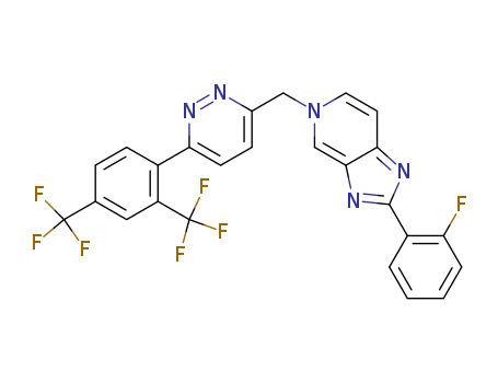 5-[[6-[2,4-bis(trifluoromethyl)phenyl]pyridazin-3-yl]methyl]-2-(2-fluorophenyl)imidazo[4,5-c]pyridine