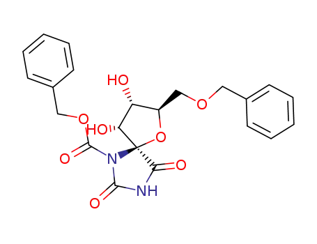 (2R,3S,4R,5S)-2-benzyloxymethyl-6-benzyloxycarbonyl-3,4-dihydroxy-1-oxa-6,8-diazaspiro<4,4>nonane-7,9-dione