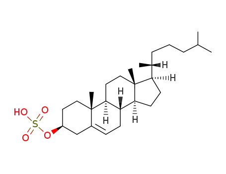Molecular Structure of 1491-95-8 ((3S,8S,9S,10R,13R,14S,17R)-10,13-dimethyl-17-[(2R)-6-methylheptan-2-yl ]-3-sulfooxy-2,3,4,7,8,9,11,12,14,15,16,17-dodecahydro-1H-cyclopenta[a ]phenanthrene)