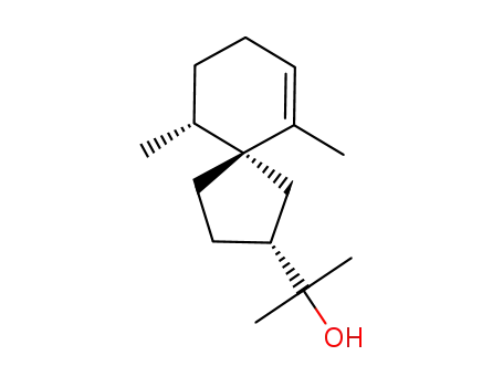 Molecular Structure of 1460-73-7 (2-(6,10-dimethyl-2-spiro[4.5]dec-9-enyl)propan-2-ol)