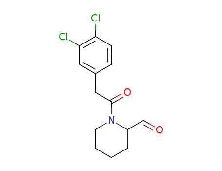 Molecular Structure of 125348-92-7 (1-<(3,4-dichlorophenyl)acetyl>-2-piperidinecarboxaldehyde)