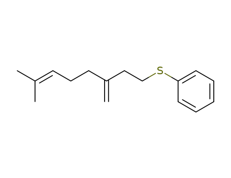 Molecular Structure of 78424-79-0 (Benzene, [(7-methyl-3-methylene-6-octenyl)thio]-)