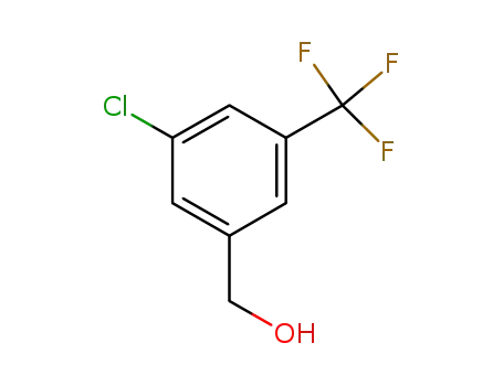 Molecular Structure of 886496-87-3 (3-CHLORO-5-(TRIFLUOROMETHYL)BENZYL ALCOHOL)