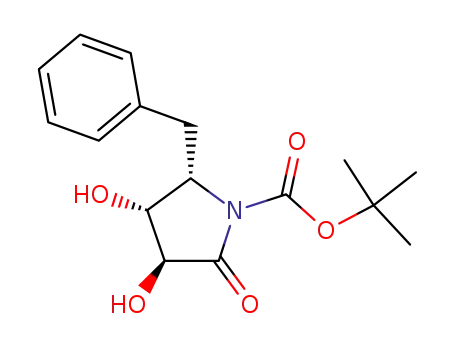 (2S,3R,4S)-2-Benzyl-3,4-dihydroxy-5-oxo-pyrrolidine-1-carboxylic acid tert-butyl ester