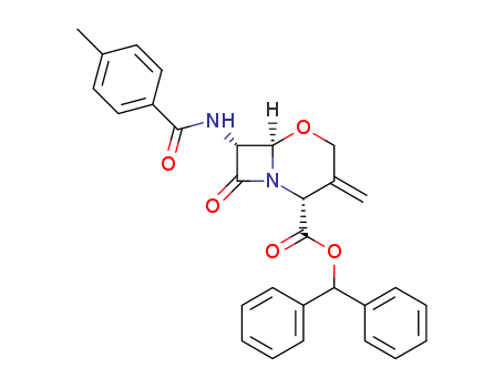 5-Oxa-1-azabicyclo[4.2.0]octane-2-carboxylic acid, 7-[(4-methylbenzoyl)amino]-3-