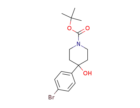 Molecular Structure of 163209-96-9 (1-BOC-4-(4-BROMO-PHENYL)-PIPERIDIN-4-OL)