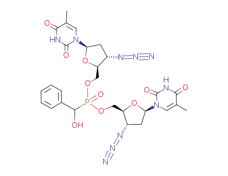1-Hydroxy-1-phenylmethylphosphonate 5',5'-di-O-(3'-azido-2',3'-dideoxythymidinyl) ester