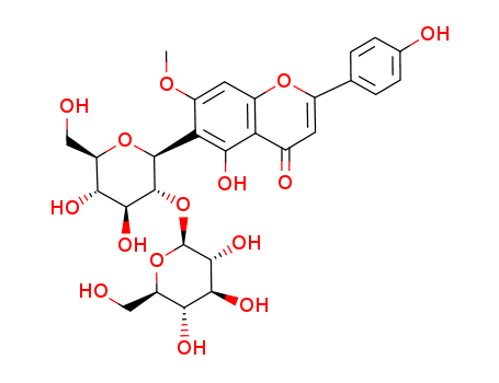 4H-1-Benzopyran-4-one,6-(2-O-b-D-glucopyranosyl-b-D-glucopyranosyl)-5-hydroxy-2-(4-hydroxyphenyl)-7-methoxy-