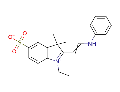 Molecular Structure of 146368-09-4 (3H-Indolium，1-Ethyl-3,3- Dimethyl-2-[2-(phenylamino)ethenyl]-5-Sulfo，inner salt.)