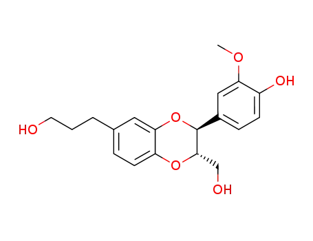 Molecular Structure of 144881-21-0 (4',9,9'-Trihydroxy-3'-methoxy-
3,7'-epoxy-4,8'-oxyneolignan)