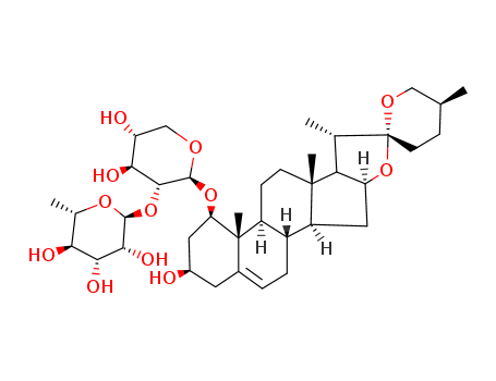 a-L-Arabinopyranoside, (1b,3b,25S)-3-hydroxyspirost-5-en-1-yl 2-O-(6-deoxy-a-L-mannopyranosyl)-
