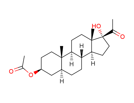 Pregnan-20-one, 3- (acetyloxy)-17-hydroxy-, (3.beta.,5.alpha.)- cas  5456-44-0
