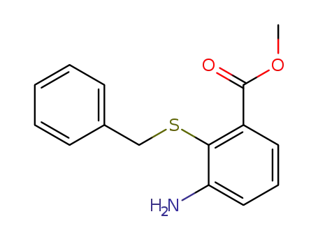 Molecular Structure of 124371-58-0 (Methyl 3-amino-2-benzylthiobenzoate)