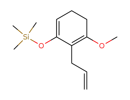 Molecular Structure of 143537-45-5 (Silane, [[5-methoxy-6-(2-propenyl)-1,5-cyclohexadien-1-yl]oxy]trimethyl-)