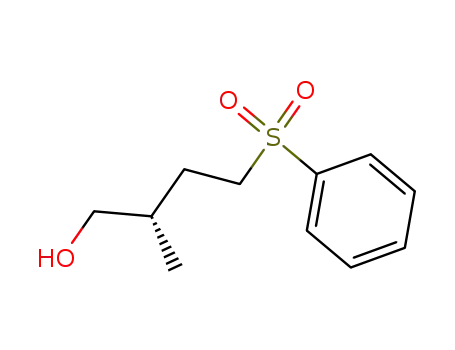 Molecular Structure of 121587-29-9 (1-Butanol, 2-methyl-4-(phenylsulfonyl)-, (S)-)