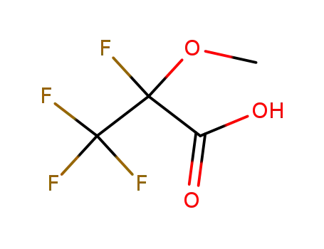 Molecular Structure of 10186-64-8 (Propanoic acid, 2,3,3,3-tetrafluoro-2-methoxy-)