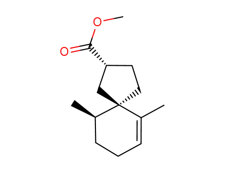 Spiro[4.5]dec-6-ene-2-carboxylic acid, 6,10-dimethyl-, methyl ester, (5R,10R)-rel- (9CI)