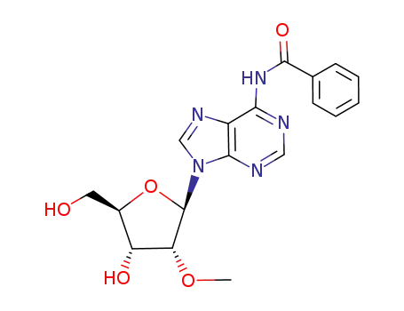 Molecular Structure of 85079-00-1 (N6-Benzoyl-2'-O-Methyl-adenosine)