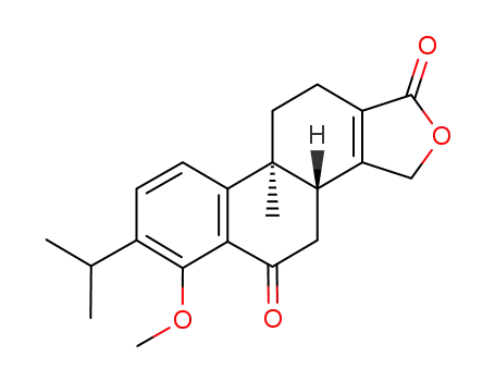 Molecular Structure of 225786-93-6 ((3bR,9bS)-7-Isopropyl-6-methoxy-9b-methyl-3,3b,4,9b,10,11-hexahydro-phenanthro[1,2-c]furan-1,5-dione)