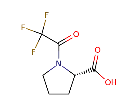 Molecular Structure of 319-61-9 ((S)-1-(trifluoroacetyl)pyrrolidine-2-carboxylic acid)