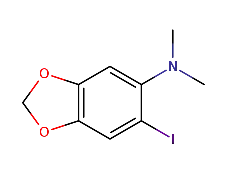 Molecular Structure of 1061318-82-8 (6-iodo-N,N-diMethylbenzo[d][1,3]dioxol-5-aMine)