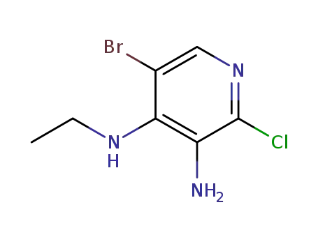 Molecular Structure of 842144-03-0 (5-broMo-2-chloro-N-ethylpyridine-3,4-diaMine)