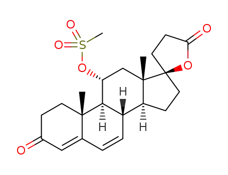 Molecular Structure of 209253-91-8 (11α-(methylsulphonyl)oxy-canrenone)