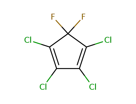 Molecular Structure of 562-19-6 (1,2,3,4-tetrachloro-5,5-difluoro-cyclopenta-1,3-diene)