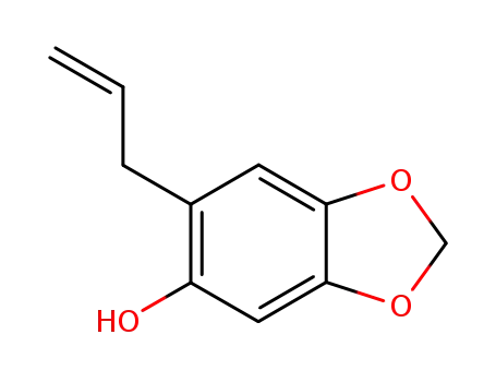 Molecular Structure of 19202-23-4 (1,3-Benzodioxol-5-ol, 6-(2-propenyl)-)