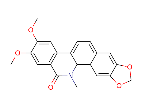 (1,3)Benzodioxolo(5,6-c)phenanthridin-13(12H)-one, 2,3-dimethoxy-12-methyl- cas  548-31-2