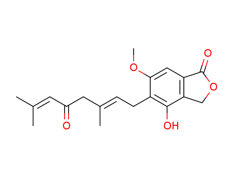 Molecular Structure of 126654-52-2 (1(3H)-Isobenzofuranone,5-[(2E)-3,7-dimethyl-5-oxo-2,6-octadien-1-yl]-4-hydroxy-6-methoxy-)