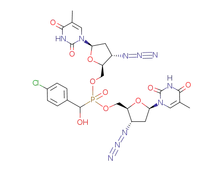 1-Hydroxy-1-(4-chlorophenyl)methylphosphonate 5',5'-di-O-(3'-azido-2',3'-dideoxythymidinyl) ester
