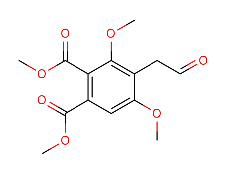Molecular Structure of 143537-55-7 (1,2-Benzenedicarboxylic acid, 3,5-dimethoxy-4-(2-oxoethyl)-, dimethyl
ester)